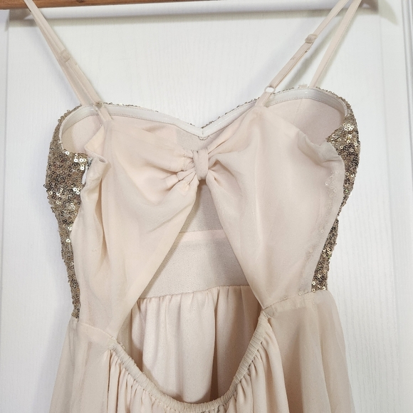 Parisian Gold Dress with Sequins Size XS - Picture 3 of 7